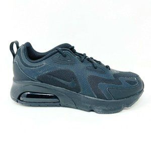 Nike Air Max 200 Womens Triple Black Athletic Shoe